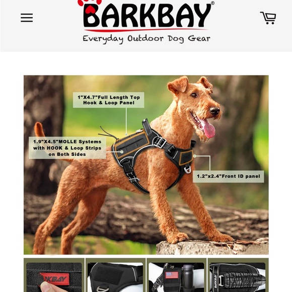 Barkbay tactile service dog no pull harness/vest sz medium GUC - Picture 2 of 5